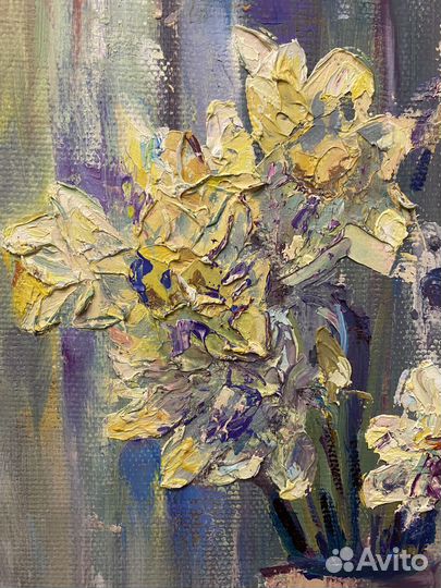 Картина маслом цветы
