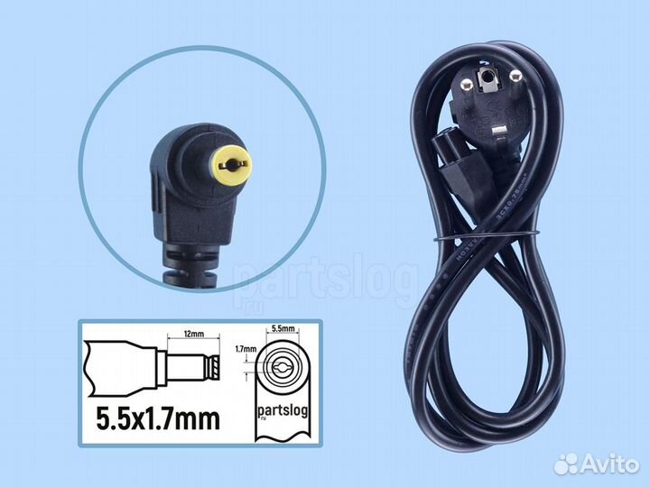 Блок питания для Acer 19V 3.16A 5.5x1.7mm 60W TopO