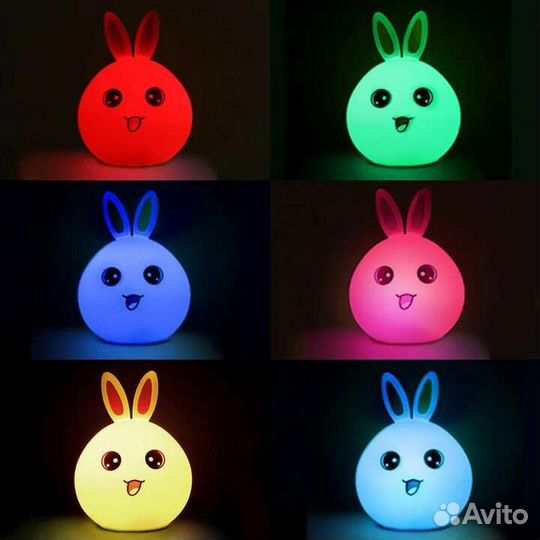 Ночник детский. Зайка с пультом (Новый)