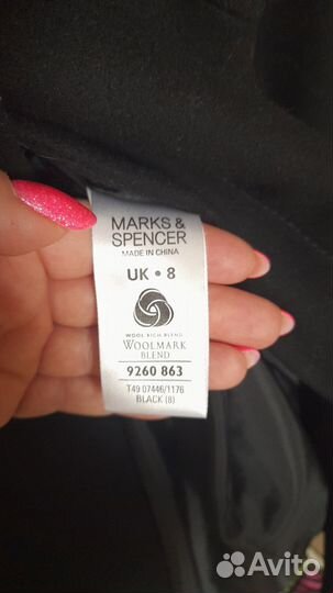 Шерстяное пальто marks and spencer