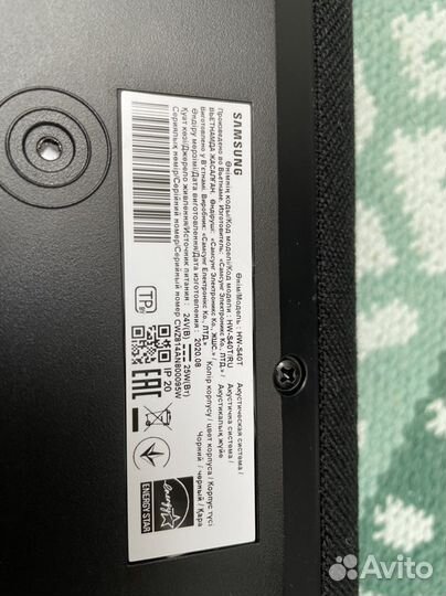 Саундбар Samsung HW-S40T черный