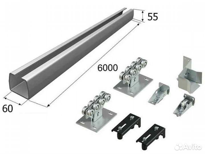 Комплекты балок и роликов для откатных ворот