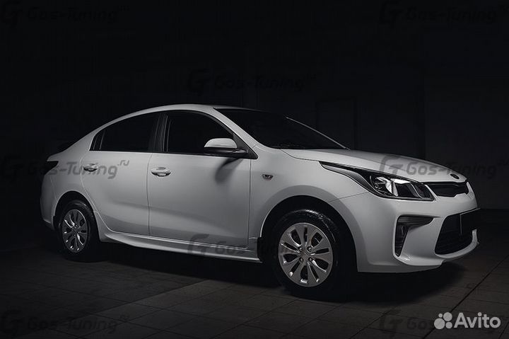 Накладки на пороги на Kia Rio 4