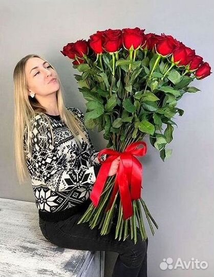 Длинные высокие розы 150 см