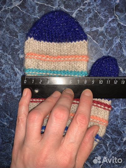 Варежки вязаные ручной работы