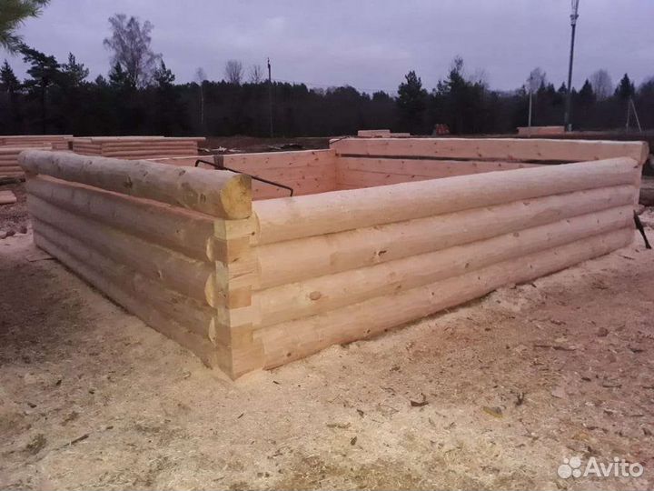 Сруб из бревна 6х4 с мансардой