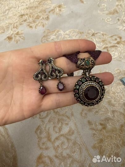 Серьги серебро винтаж