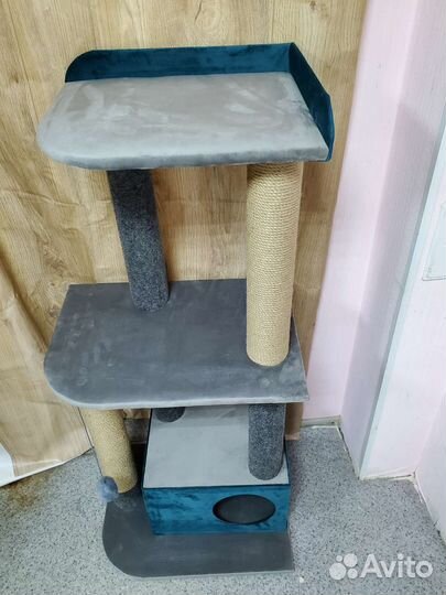 Домик для кошки когтеточка и игровой комплекс