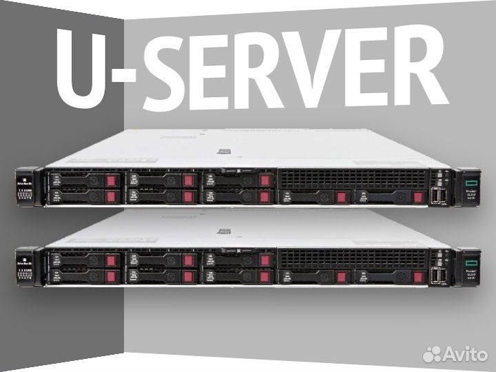 Сервер HPE DL360 Gen10 8SFF 2x6132 64G P408i-a 2x500W 2с6з ProLiant DL360 G10 8SFF HP 1U Б/У