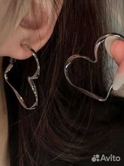 Цепочка с сердечком и серьги