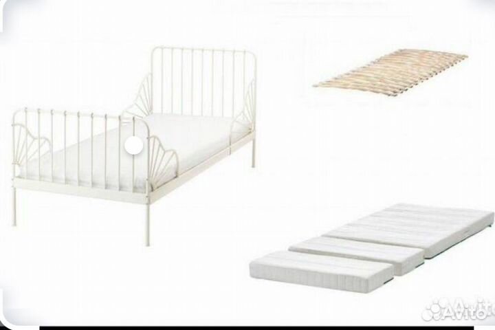 Кровать односпальная 90х200 с матрасом бу