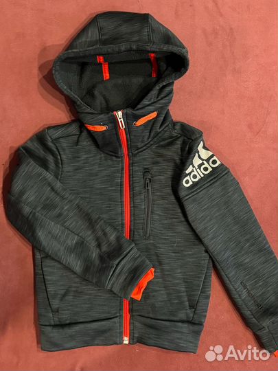 Теплая флисовая кофта adidas