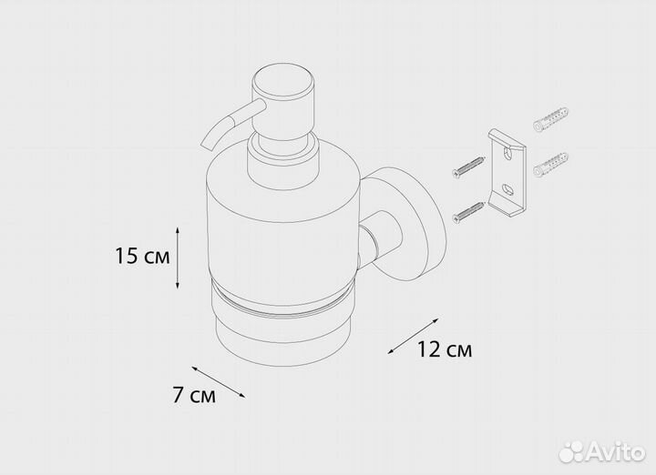 Дозатор жидкого мыла Fixsen Modern FX-51512 Сатин