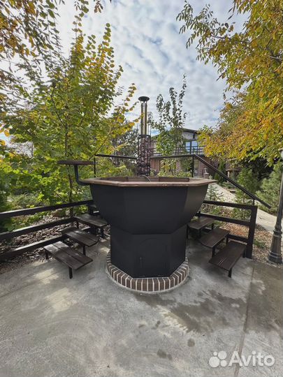 Банный чан с термокрышкой