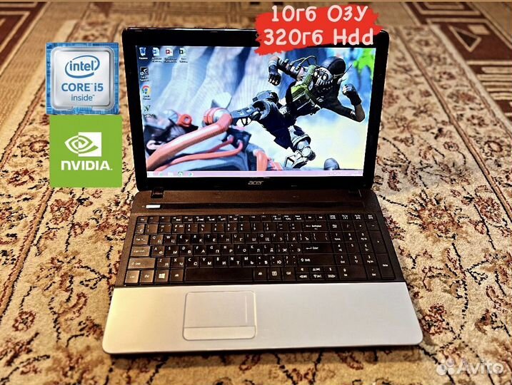 Игровой Ноутбук Acer core i5/10гб/GeForce 710m