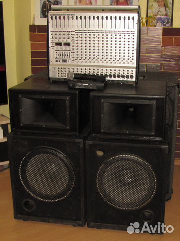 Колонки CM-Pro 1100W 4шт Активный микшер Микрофон