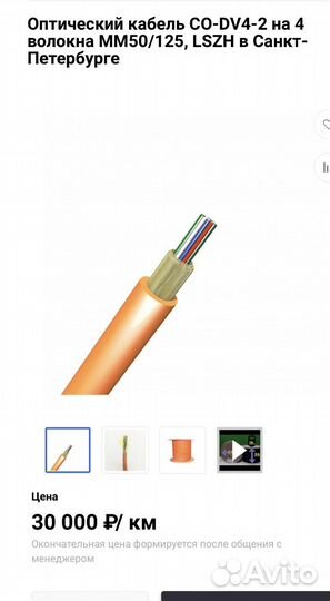Оптический кабель CO-DV4-2 на 4 волокна