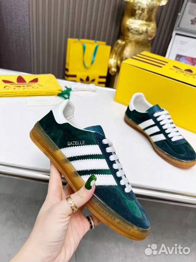 Кроссовки женские adidas gazelle & gucci