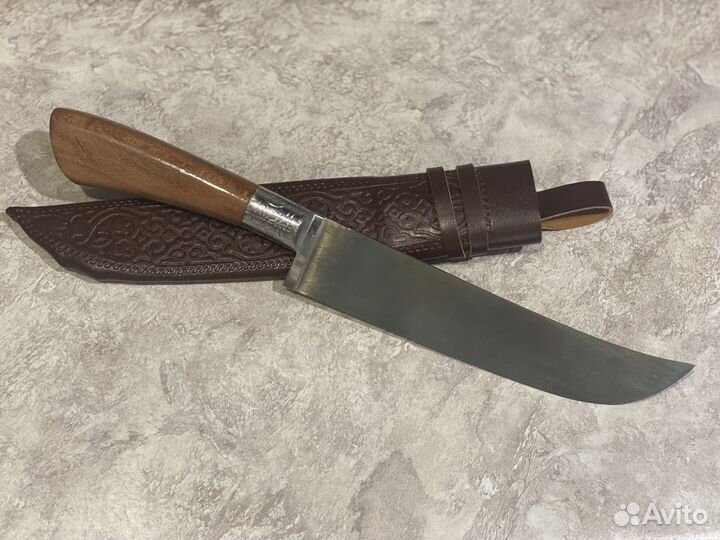 Пчак средний ручка дерево, гарда мельхор, шх-15, л