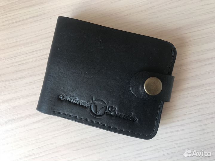Кожаный кошелек, мужской портмоне натуральная кожа