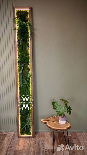 Панно интерьерная картина, предметы интерьера мох