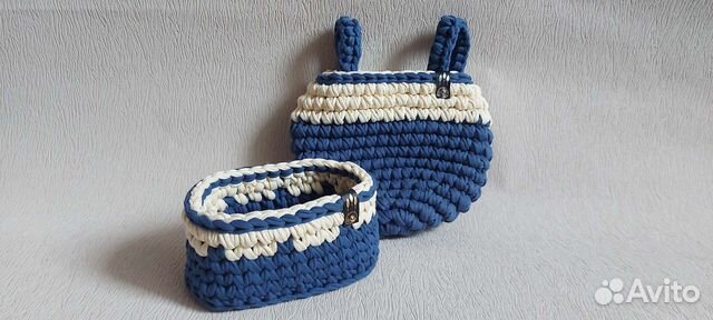 Набор органайзер на кроватку и корзинка