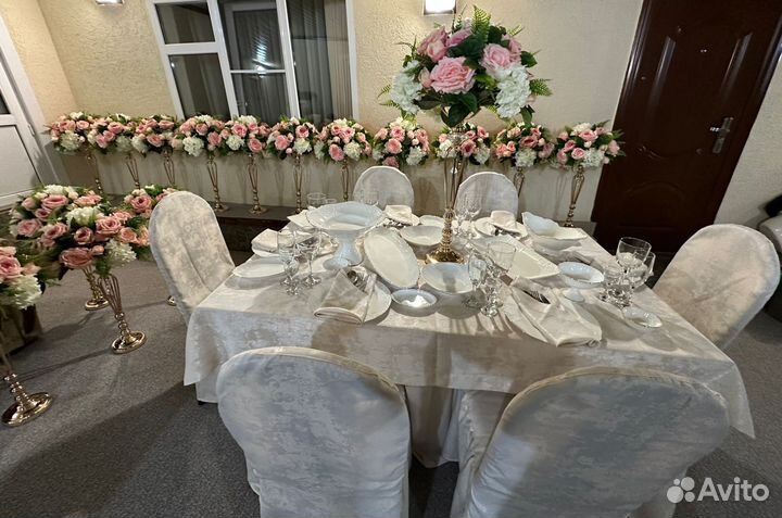 Аренда столов стульев посуды украшений