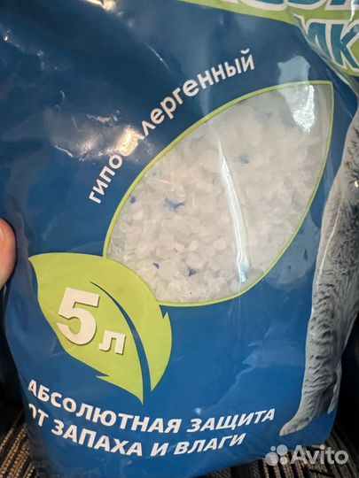 Силикагелевый наполнитель для кошачьего туалета