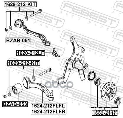 Рычаг передний нижний левый 1624-212flfl Febest