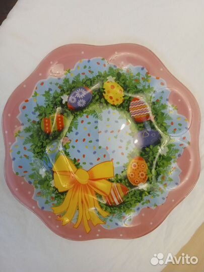 Тарелка для пасхальных яиц и кулича