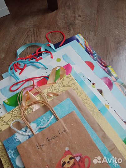 Пакет подарочный др нг крафт большие и средние