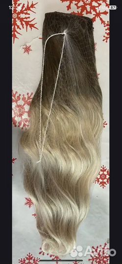 Волосы на заколках омбре