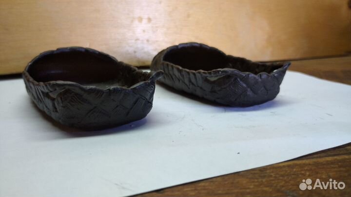 Лапоть, пепельница. Касли, чугун. Цена за 2 штуки