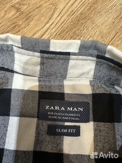 Рубашка фланель zara man xl