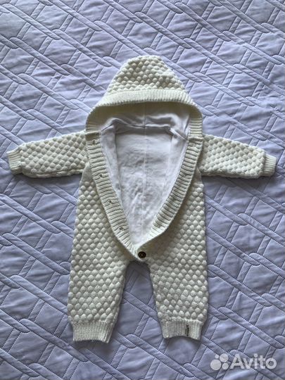 Вязаный комбинезон для малыша 62 68