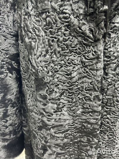 Шуба каракуль черный