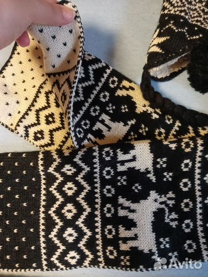 Комплект шапка и шарф новый женский