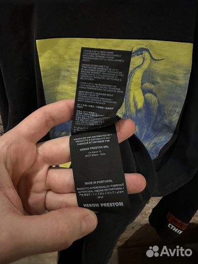 Лонгслив Heron Preston оригинал M-L черный