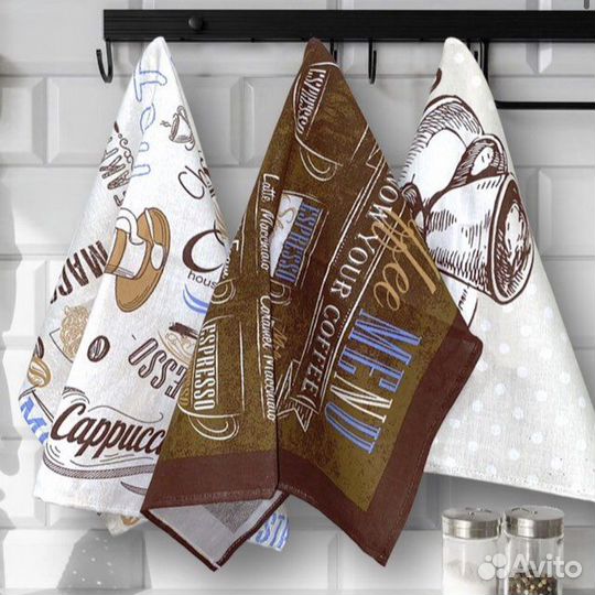 Набор вафельных полотенец кухонные