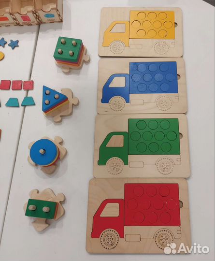Развивающие деревянные игрушки пакетом