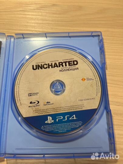 Диски на ps4 uncharted 1,2,3