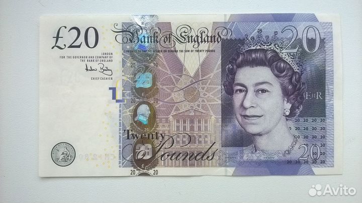 Банкнота банка Англии 20 фунтов 2006