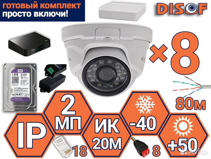 Видеонаблюдение комплект AHD №666
