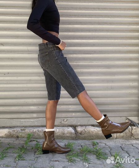 Шорты бермуды серые винтаж