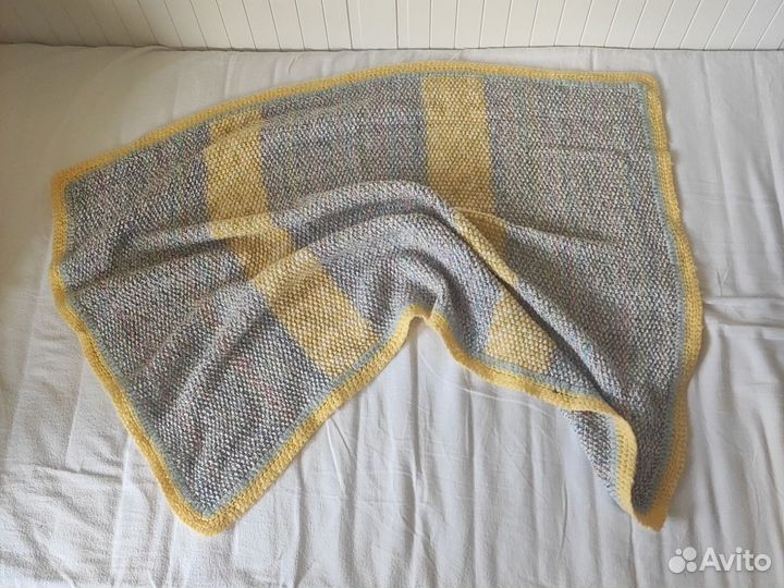 Детский вязаный плед для новорожденных