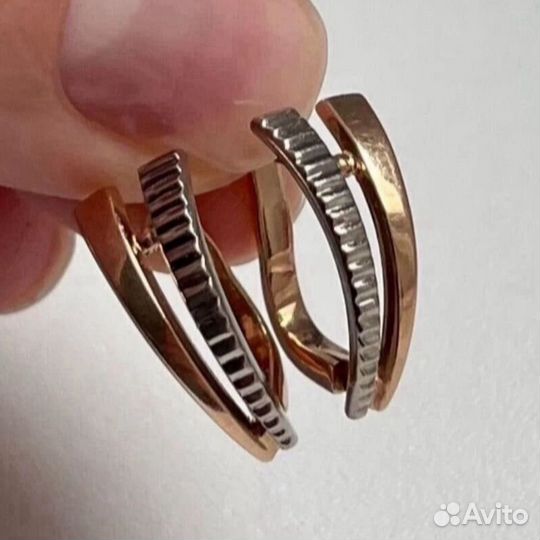 Советскип золотые серьги 585 пробы со звездой