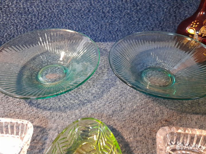 Посуда СССР цветное стекло хрусталь пакетом