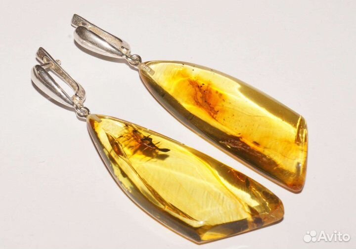 Серьги из янтаря