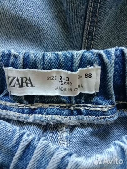 Джинсы широкие Zara на 2-3 года