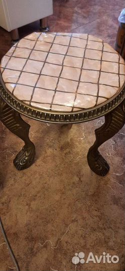 Чугунные пуфик под бронзу2шт